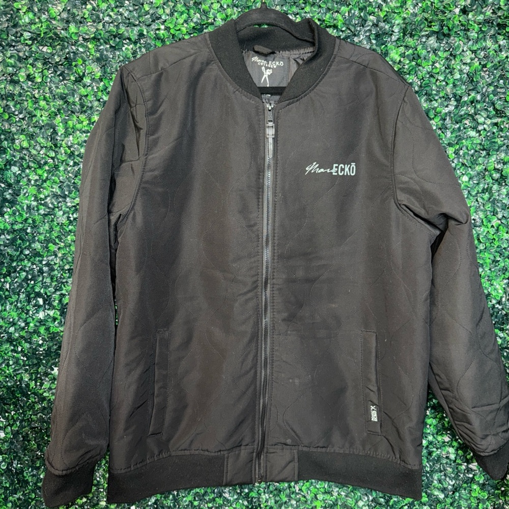 Marc Ecko “Cut & Sew” Unlimited Men's Black Bomber Jacket